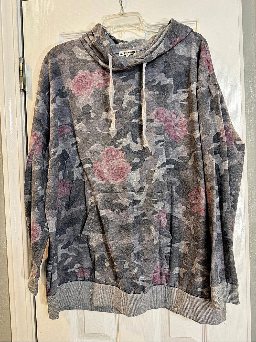 Inspired Hearts Floral Camo Hoodie Size 2X